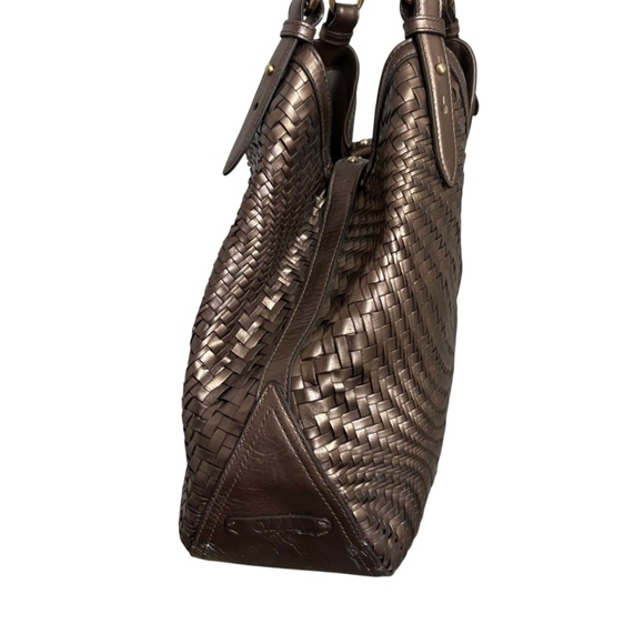 Cole Haan large Genevieve woven leather bag copper - Picture 4 of 15